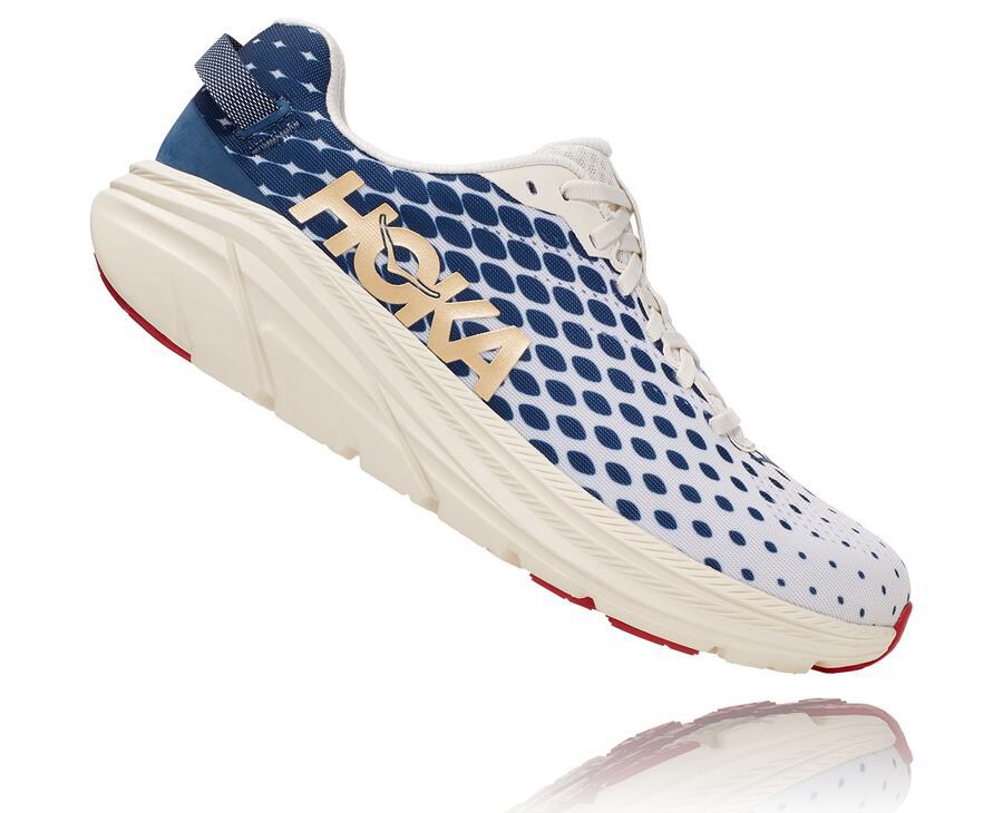 Zapatillas Running Hoka One One Hombre - Rincon 2 - Blancas/Azules - FZL894036